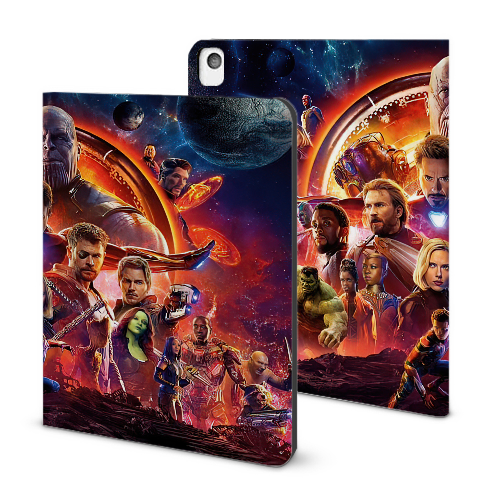 （画像用） アベンジャーズ The Avengers IPadケース ペンホルダー付き ブックスタイルデザイン